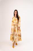 Eva Printed Dress In Orange Mix