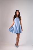 Erica Seamed Dress In Light Blue