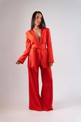 Alana Satin Blazer In Red