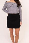 Kiera Wrap Mini Skirt In Black image