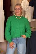 Iris Cable Knit Jumper In Green image