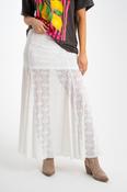 Millie Embroidered Maxi Skirt In White