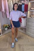 Kendra Stripe T-Shirt In Pink &amp; Blue image