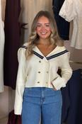 Holly Statement Collar Jacket In Cream image