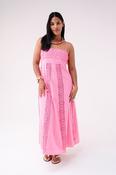 Love Laura Crochet Maxi Dress In Pink image