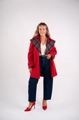 Love Laura Trench Coat With Scarf In Red image