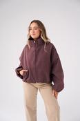 Kate Check Bomber Jacket In Burgundy image