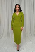 Kayla Lace Insert Dress In Green image