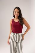 Ally Vest Top In Bordeaux