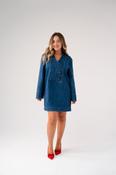 Cora Denim Shift Dress In Mid Wash