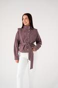 Cora Tie Waist Jacket In Prune image