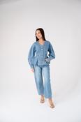 Love Laura Carrot Barrell Jeans In Mid Wash image