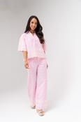 Ella Embroidered Trousers In Pink