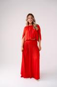 Millie Bubble Hem Top In Red image