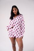Love Laura Polka Dot Shirt In Pink image