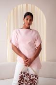 Love Laura Statement Sleeve Top In Pink image