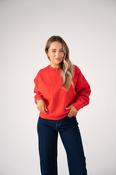 Love Laura Round Neck Sweatshirt In Red