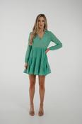 Lila Printed Tiered Dress In Green image