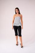 Elsa Polka Dot Strapless Top In Black image