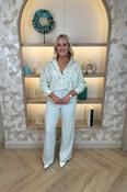 Freya Pleat Front Straight Leg Trouser In Mint image
