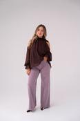 Iris Cold Shoulder Drape Top In Chocolate