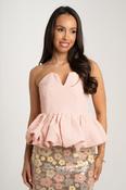 Iris Peplum Top In Pink