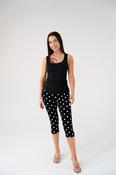 Iris Polka Dot Capri Leggings In Black image