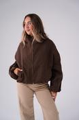 Kate Check Bomber Jacket In Chocolate image