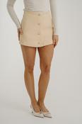 Kate Button Front Skort In Lemon