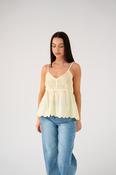 Kendra Crochet Detail Cami In Yellow image