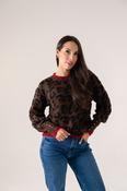 Kendra Red Trim Jumper In Leopard