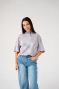 Kendra Stripe T-Shirt In Pink &amp; Blue image