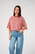 Kendra Stripe T-Shirt In Red &amp; Cream image