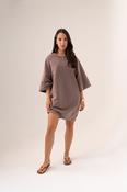 Kiera T-Shirt Dress In Chocolate