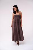 Love Laura Crochet Maxi Dress In Chocolate image