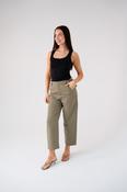 Love Laura Linen Trousers In Olive