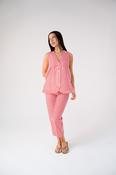 Love Laura Pinstripe Waistcoat In Red