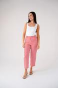 Love Laura Pinstripe Trousers In Red