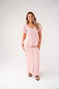 Love Laura Polka Dot Skirt In Pink image