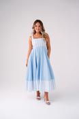 Love Laura Stripe Midi Dress In Blue image