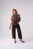 Love Laura Barrell Jeans In Dark Leopard Print image