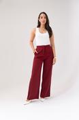 Polly Straight Leg Trousers In Bordeaux