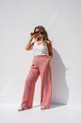 Elsa Stripe Trousers In Orange Mix