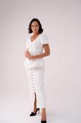 Love Laura Polka Dot Skirt In White image