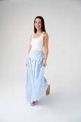 Willow Asymmetric Waist Maxi Skirt In Blue image