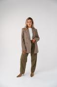 Love Laura Refined Blazer In Taupe