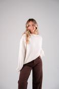 Iris Round Neck Jumper In White image