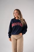 Kiera Boston Slogan Sweatshirt In Navy
