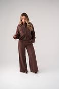 Elsa Straight Leg Trousers In Chocolate image