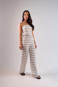 Erica Crochet Trousers In Mono Stripe